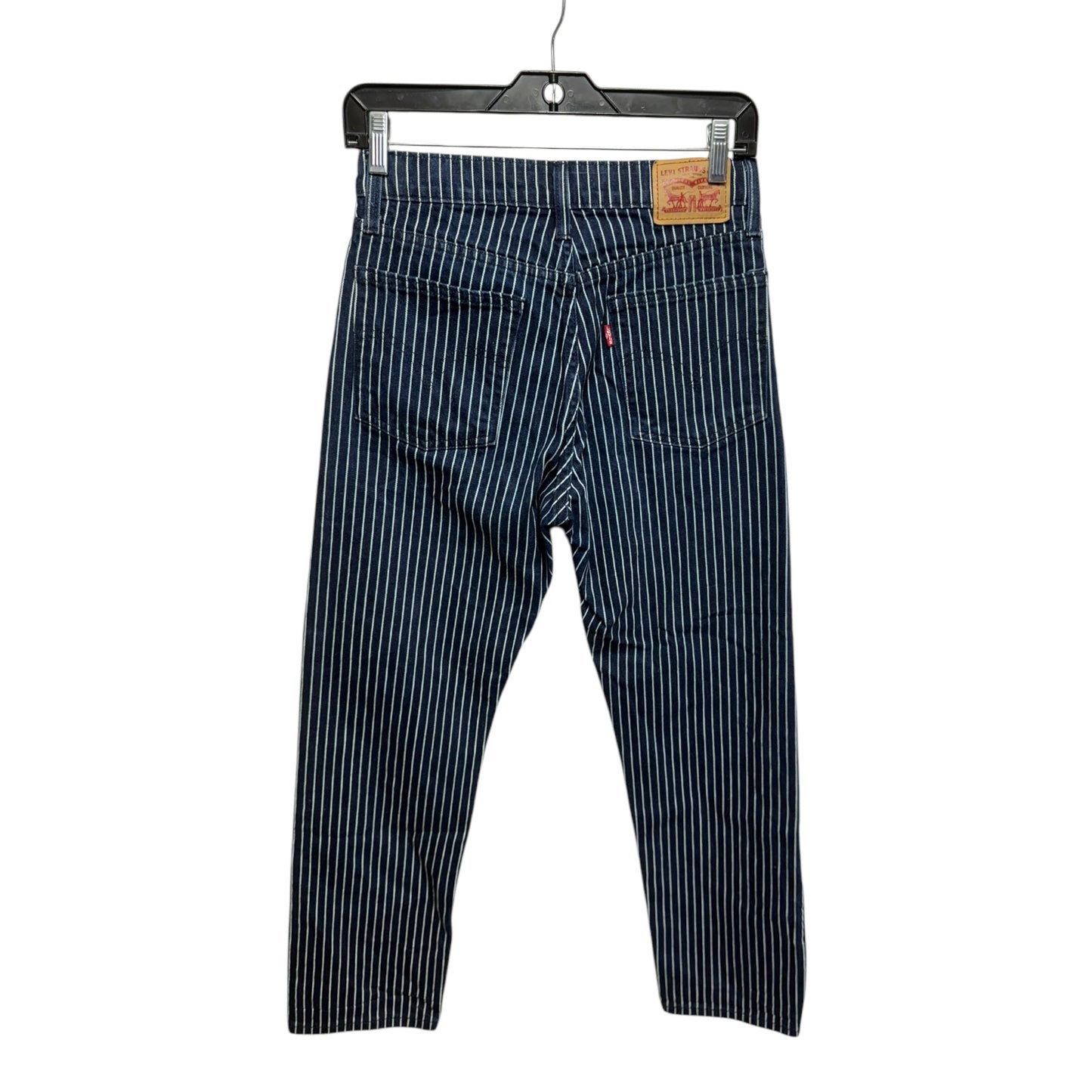 Pinstripe Wedgie Straight Jeans Straight By Levis In Striped Pattern, Size: 4