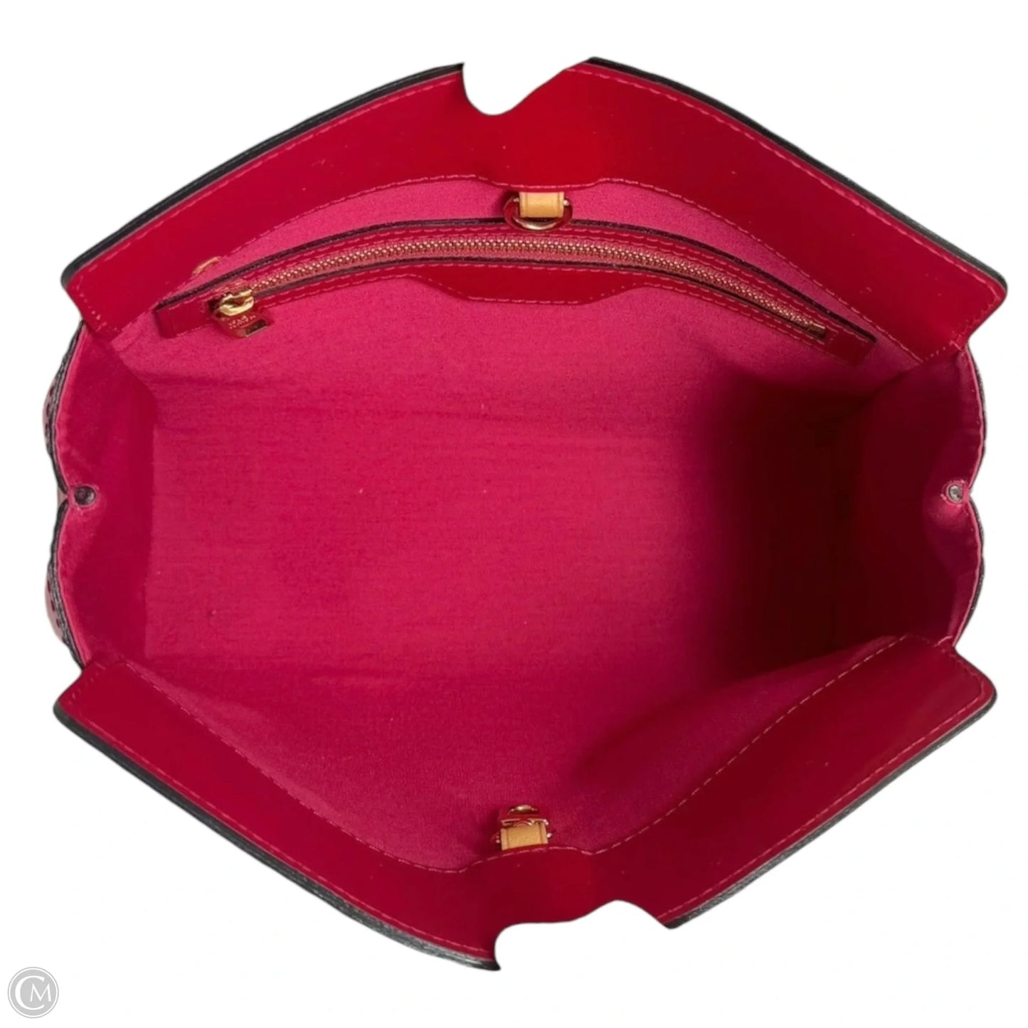 Vernis Catalina Tote Luxury Designer By Louis Vuitton In Indien Rose Embossed Patent Leather, Size: Small