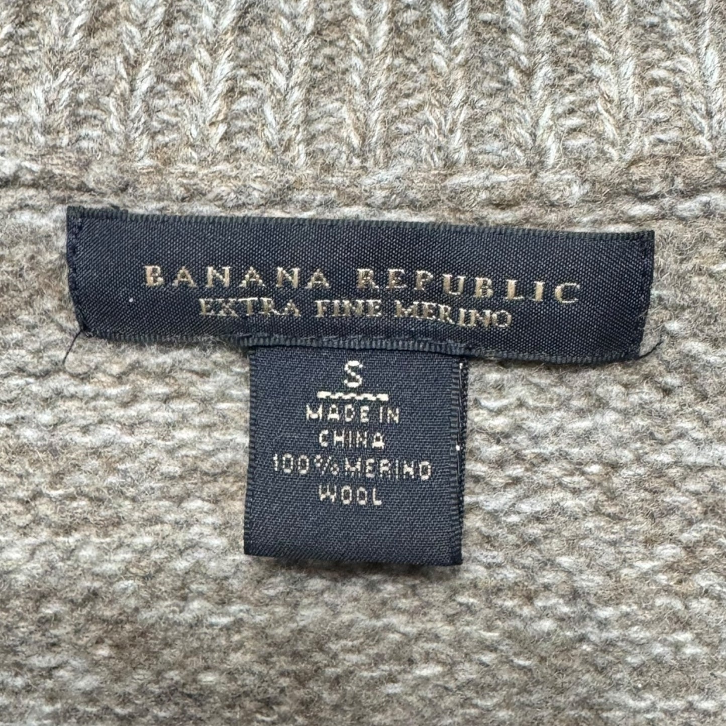 Merino Wool Sweater By Banana Republic In Taupe, Size: S