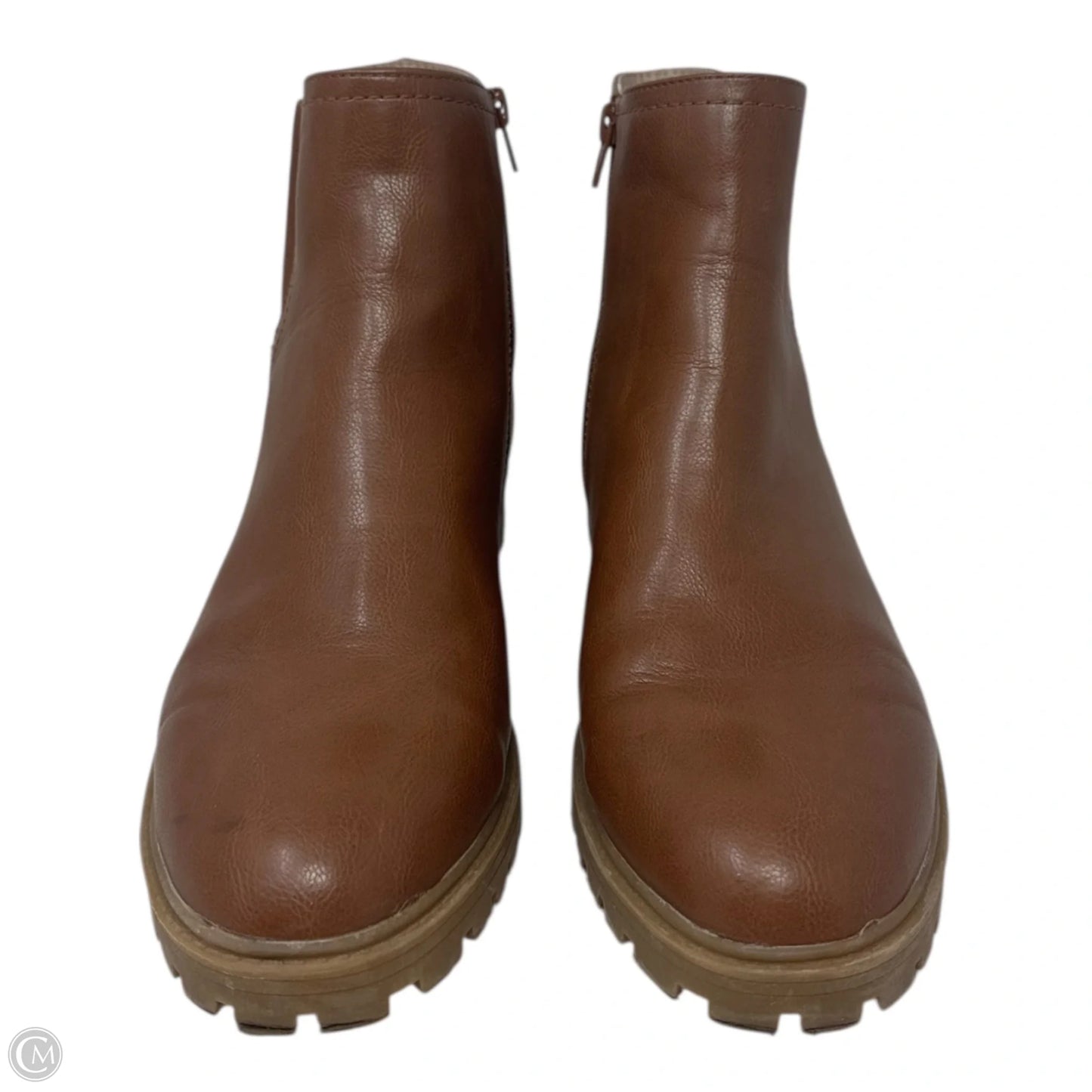 Boots Ankle Flats By Wonderly In Brown, Size: 11