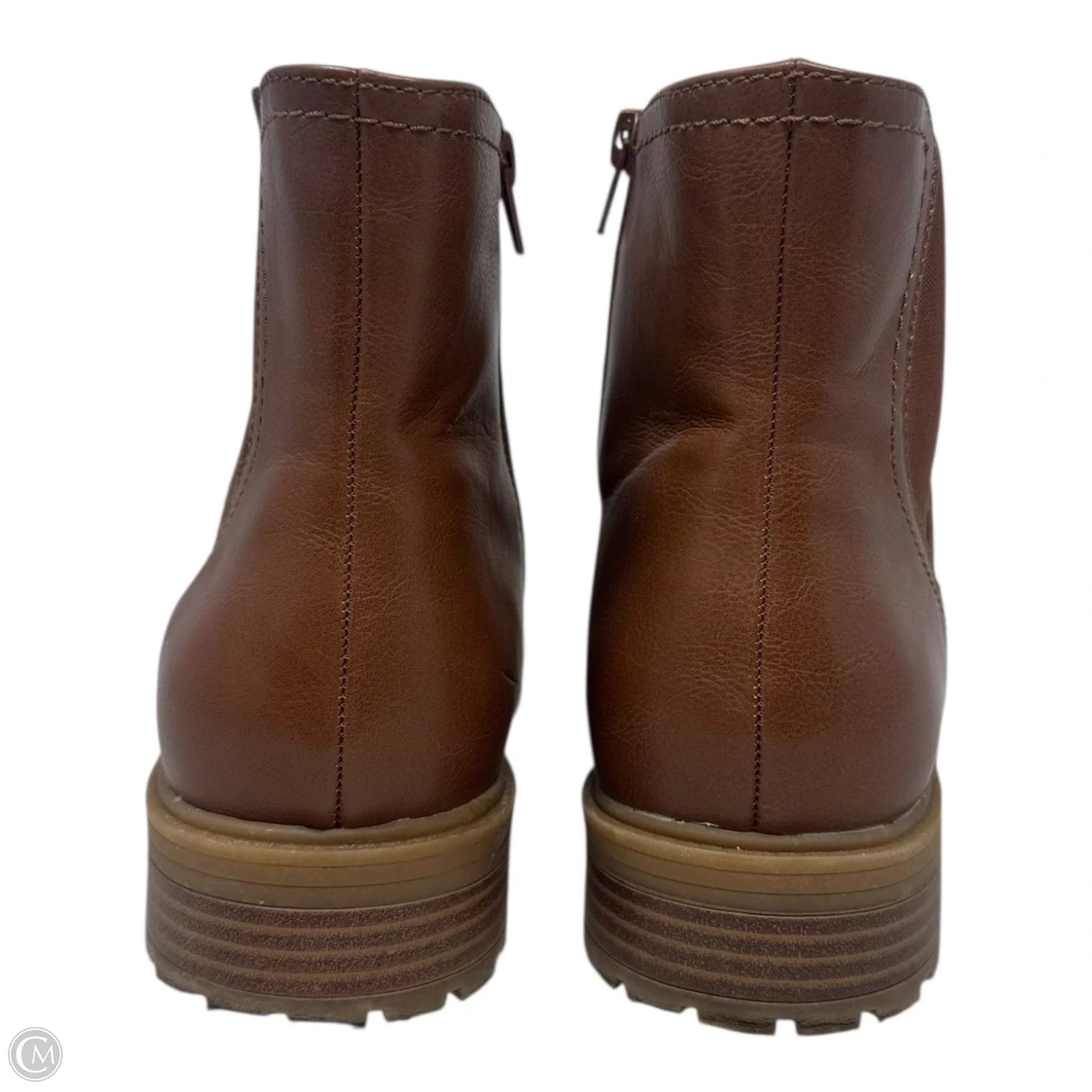 Boots Ankle Flats By Wonderly In Brown, Size: 11