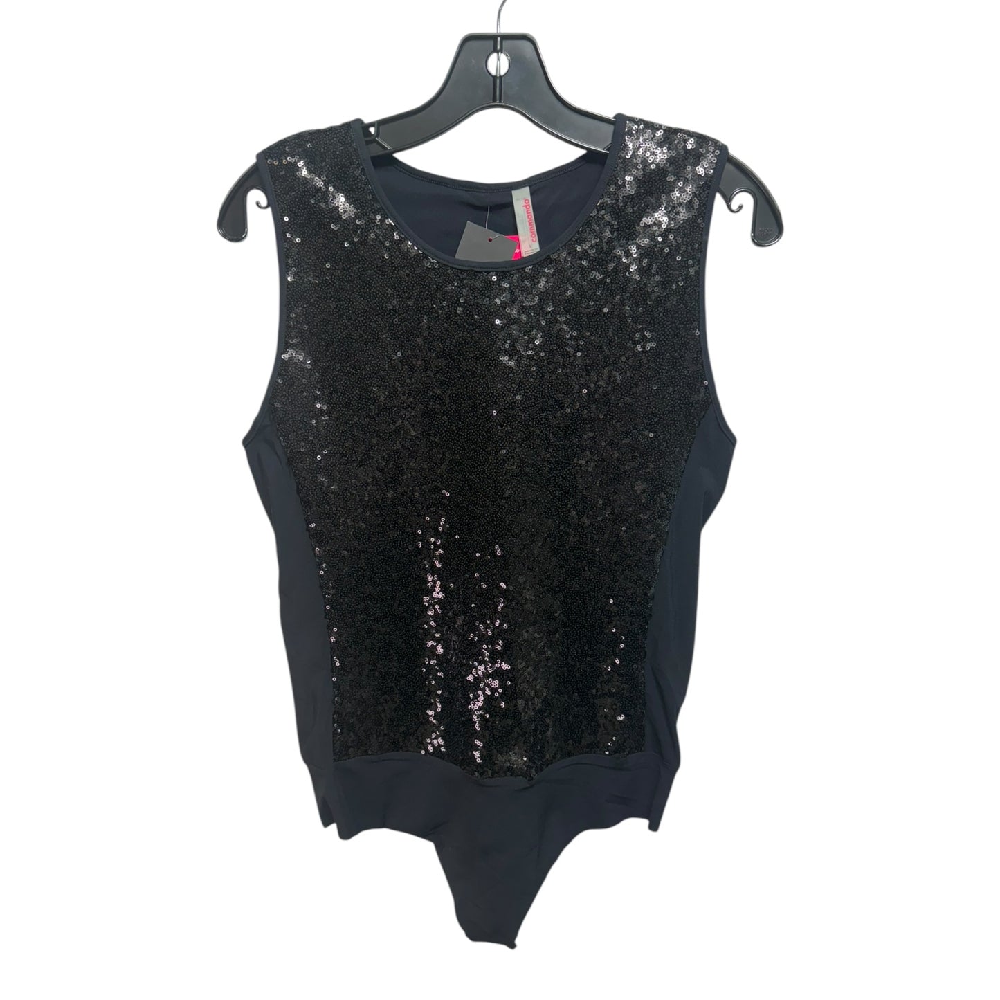 Sequin Bodysuit By Commando In Black, Size: L