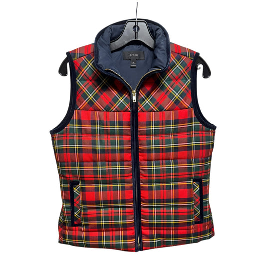 Vest Puffer & Quilted By J. Crew In Plaid Pattern, Size: S