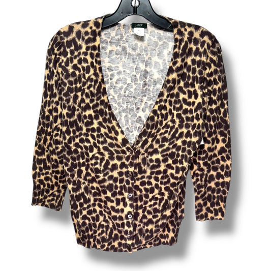 Sweater Cardigan By J. Crew In Animal Print, Size: M