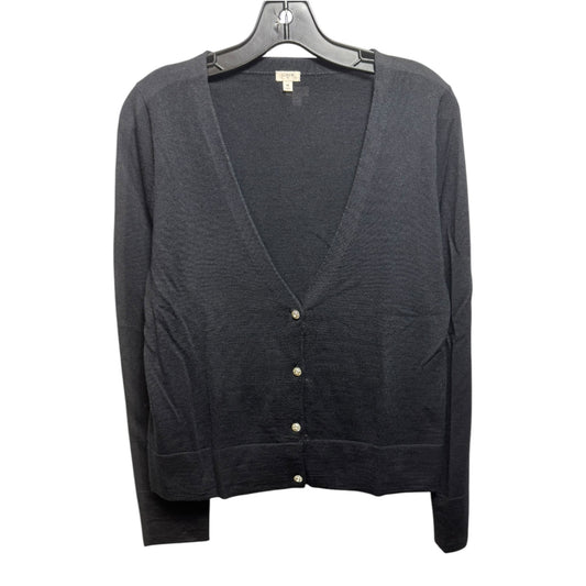 Rhinestone Button Sweater Cardigan By J. Crew In Black, Size: M