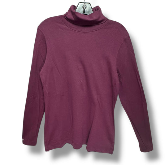 Top Long Sleeve By Peruvian Connection In Maroon, Size: M