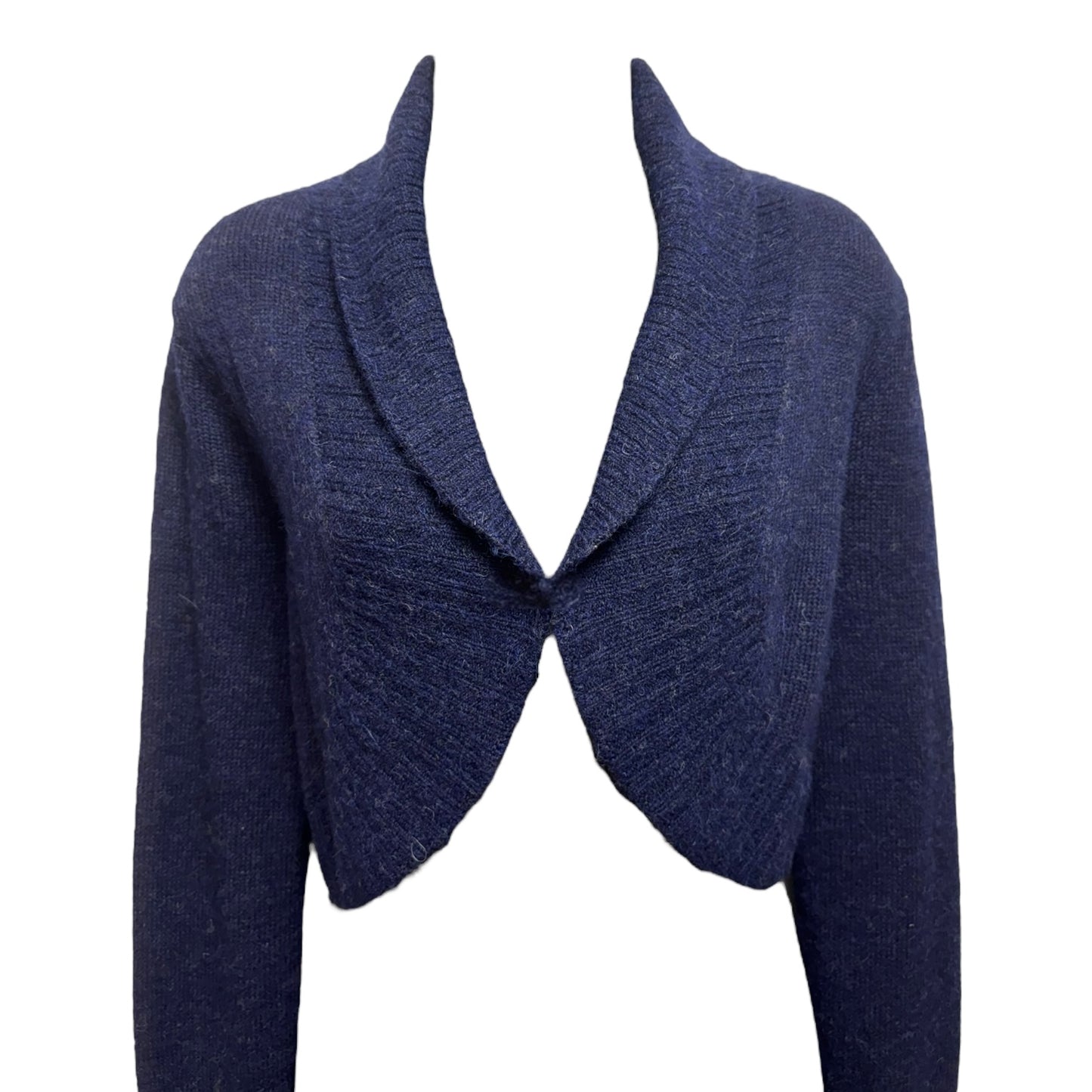 Talia Baby Alpaca Bolero By Peruvian Connection In Navy, Size: S