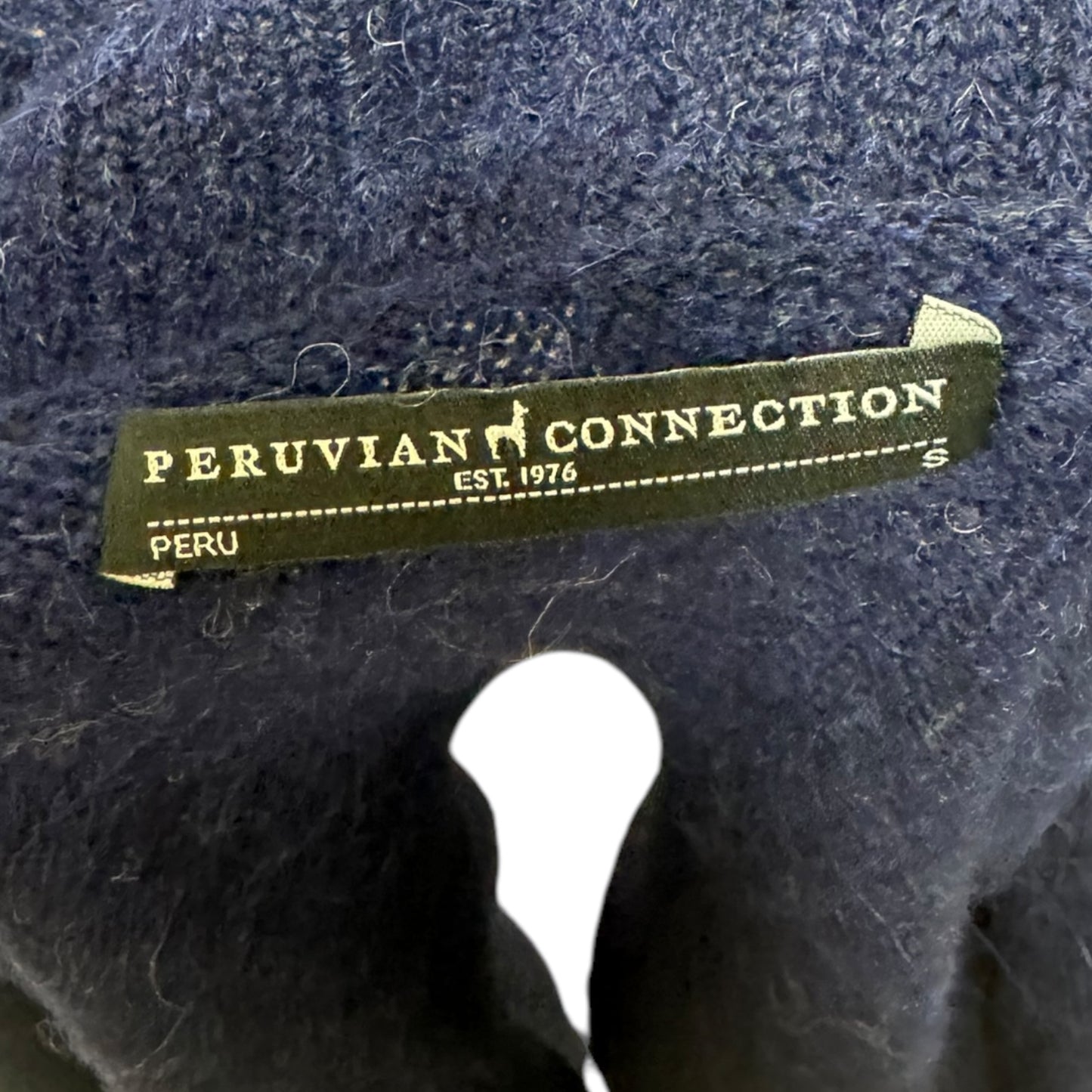 Talia Baby Alpaca Bolero By Peruvian Connection In Navy, Size: S