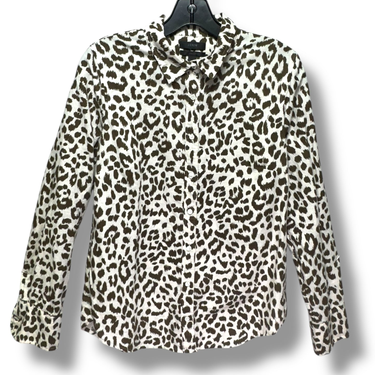 Top Long Sleeve By J. Crew In Animal Print, Size: 6