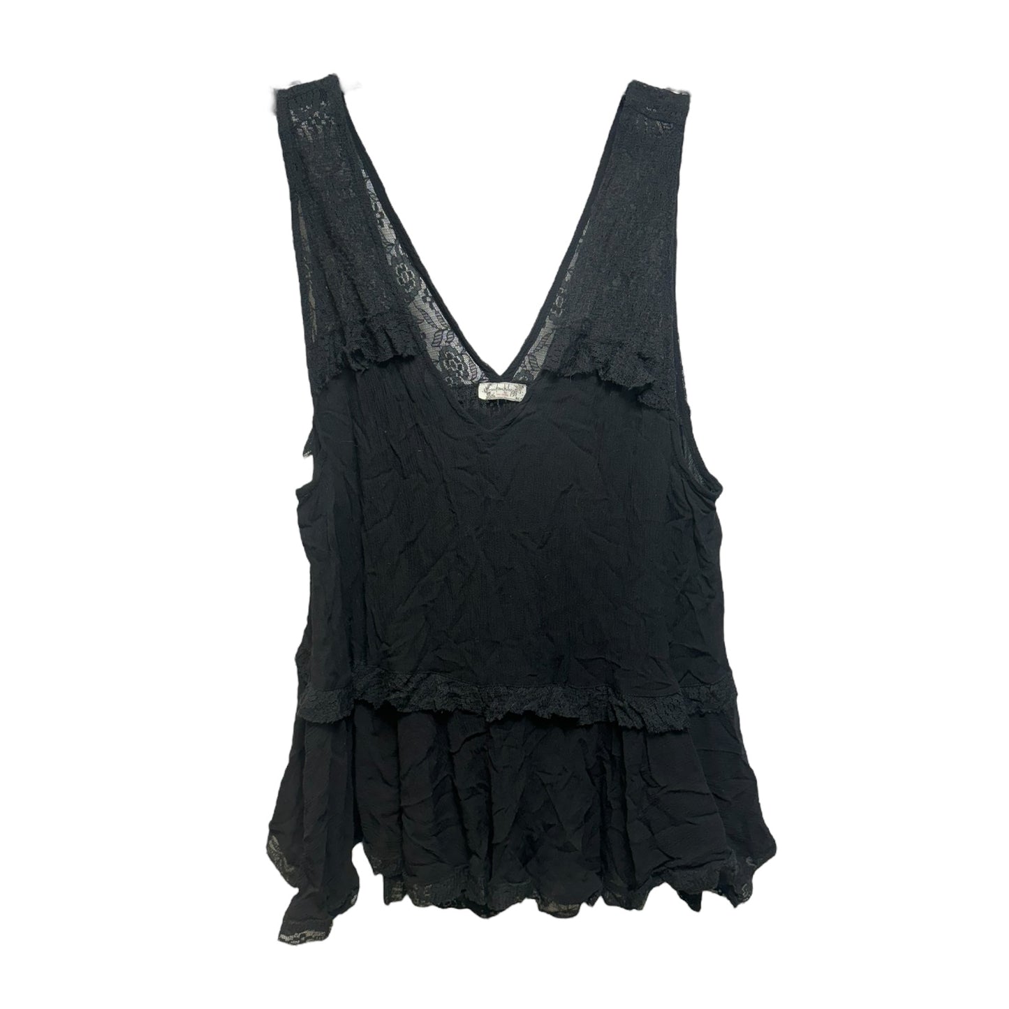 Lace Trapeze Cami By Free People In Black, Size: S