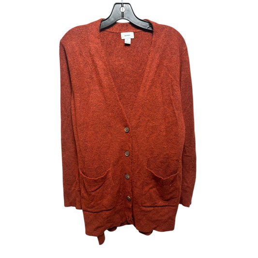 Sweater Cardigan By Old Navy In Orange, Size: M