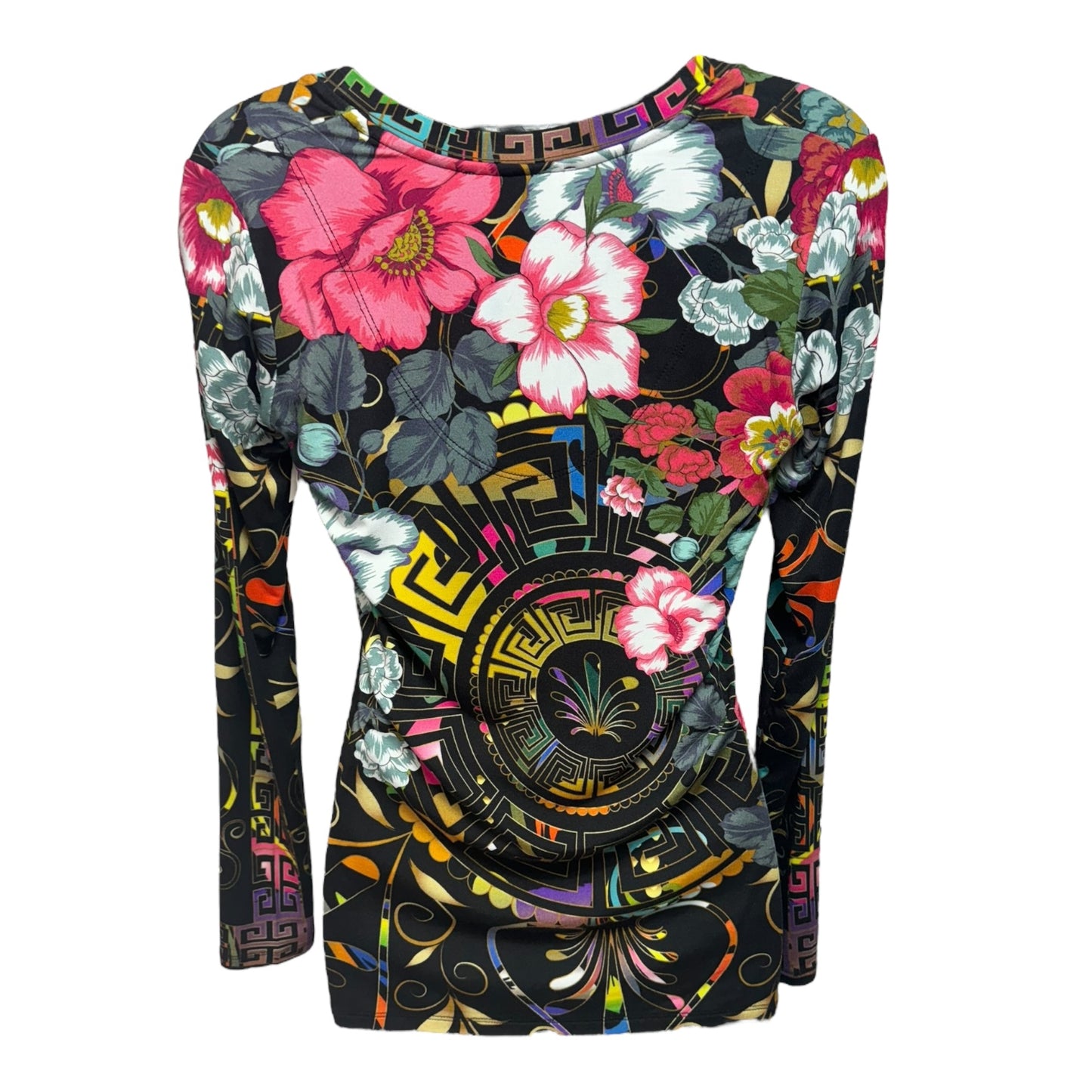 Peace Favorite V Neck Top Long Sleeve By Johnny Was In Floral Print, Size: Xxs