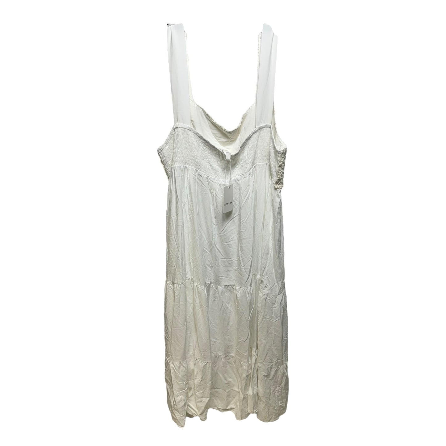 Dress Casual Midi By Heyson In White, Size: 3x