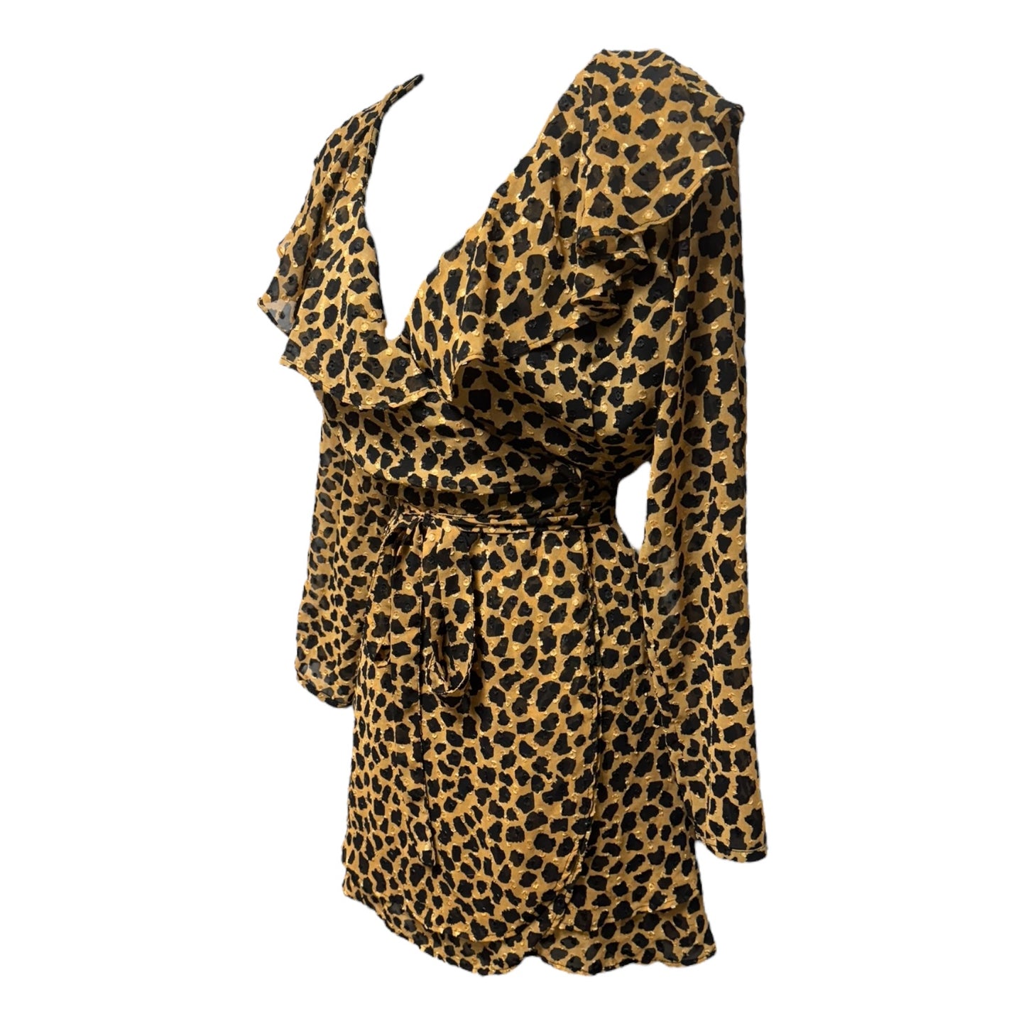 Frenchie Wrap Dress By Free People In Coco Leopard, Size: S