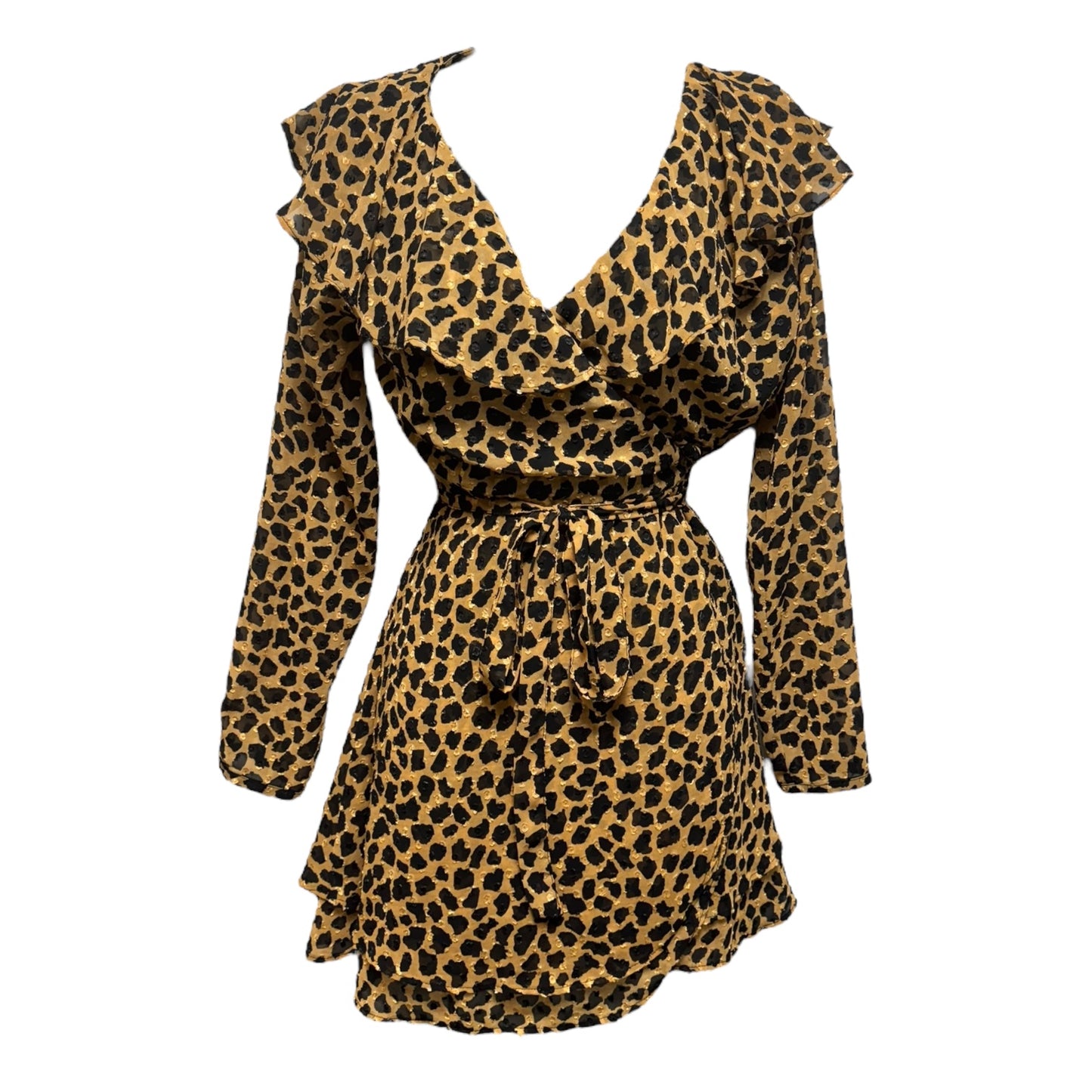 Frenchie Wrap Dress By Free People In Coco Leopard, Size: S