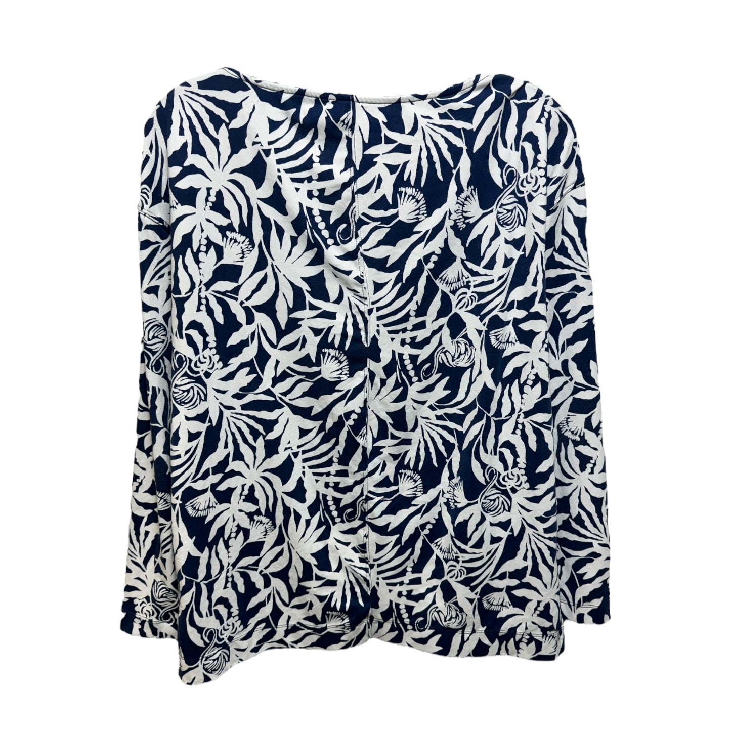 Karessa UPF 50+ Top Designer By Lilly Pulitzer In Low Tide Navy Flocking To Paradise, Size: S