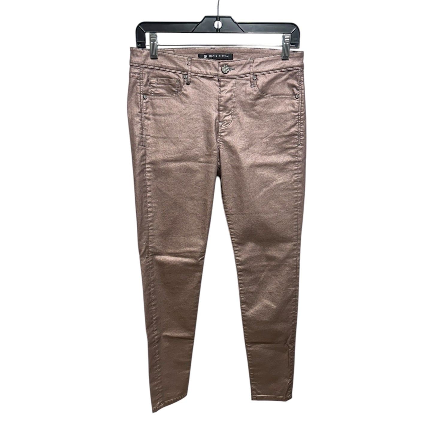 Metallic Jeans Skinny By David Bitton In Mauve, Size: 6