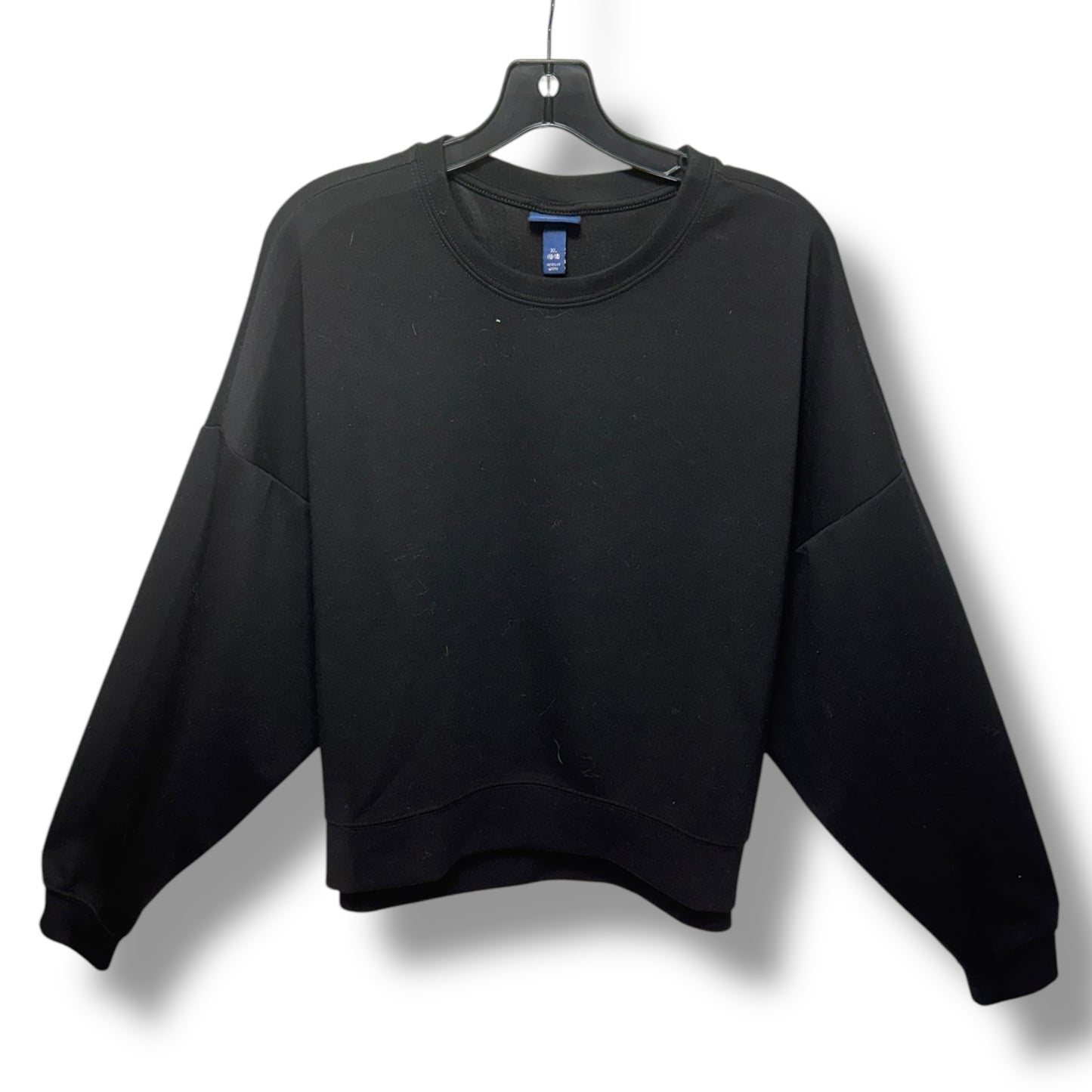 Top Long Sleeve By Scoop In Black, Size: Xl