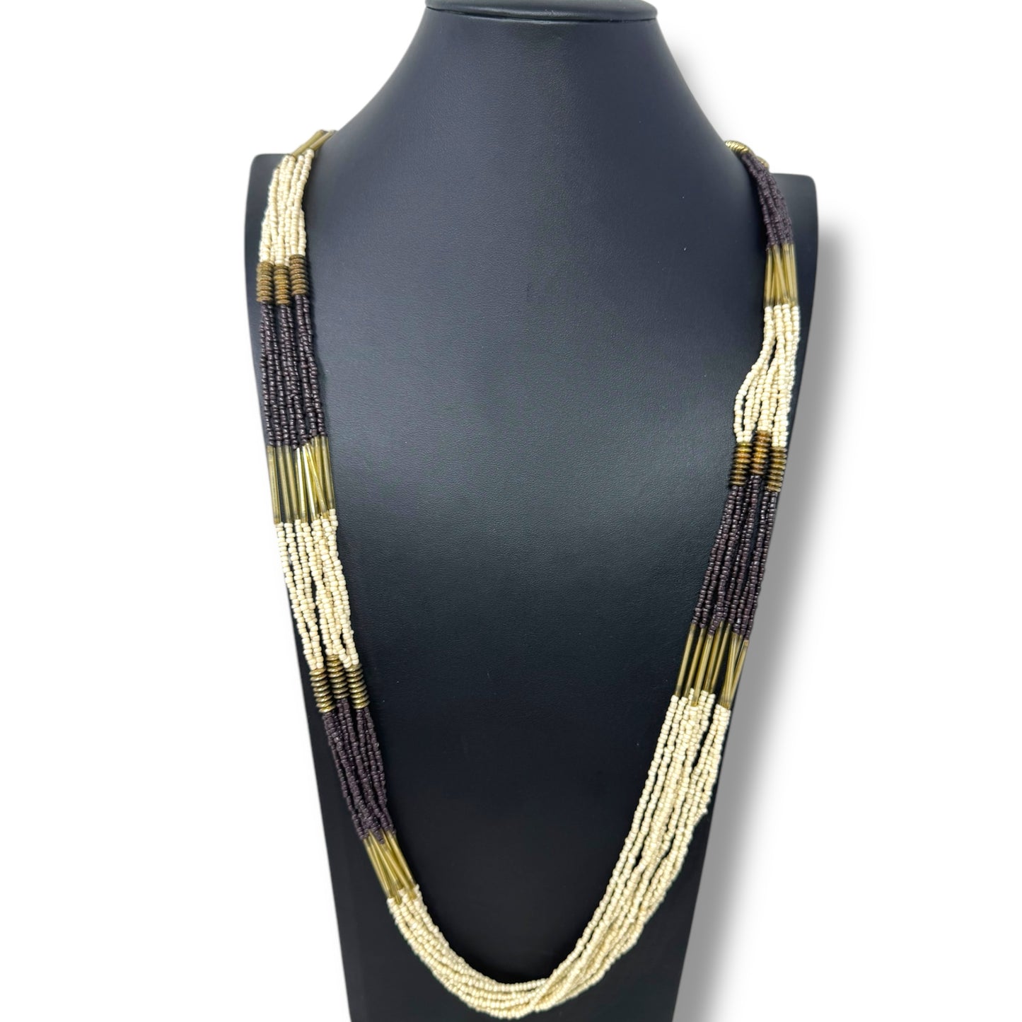 Seed Bead Multi Strand Long Necklace Unbranded