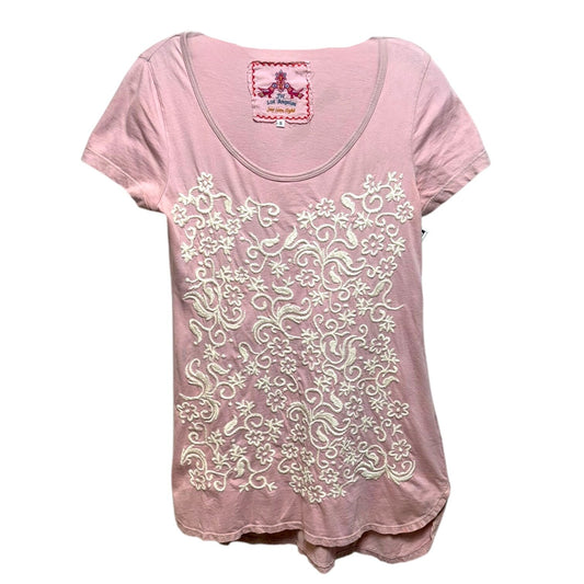 Embroidered Top Short Sleeve By Johnny Was  Size: S