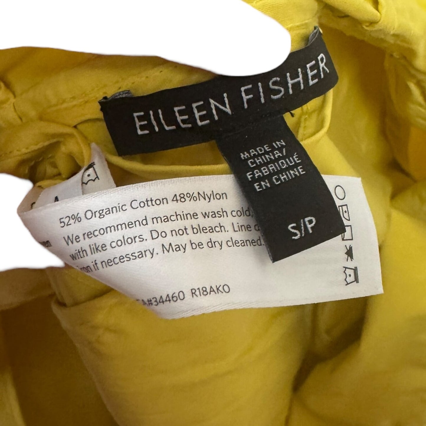 Organic Cotton Hooded Anorak Rain Coat By Eileen Fisher  Size: S