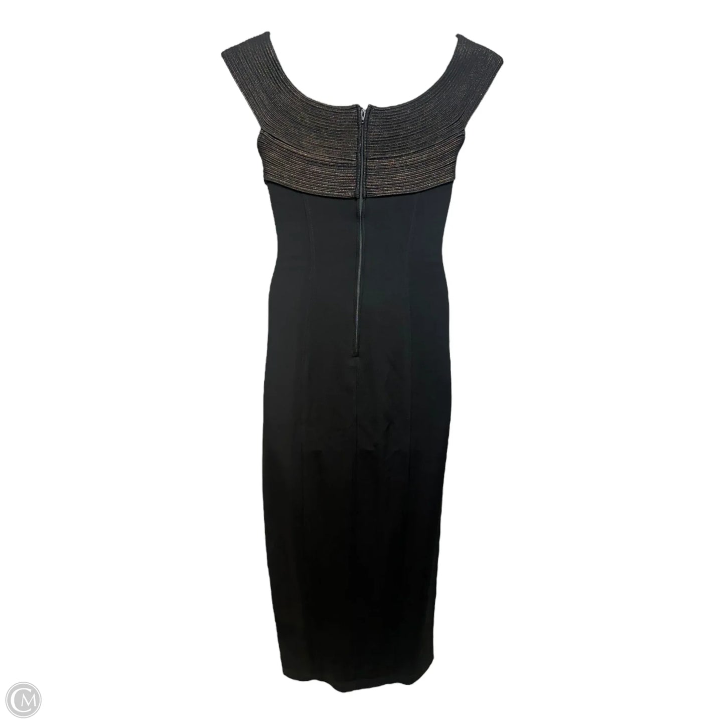 Dress Party Long By Tadashi In Black & Gold, Size: S