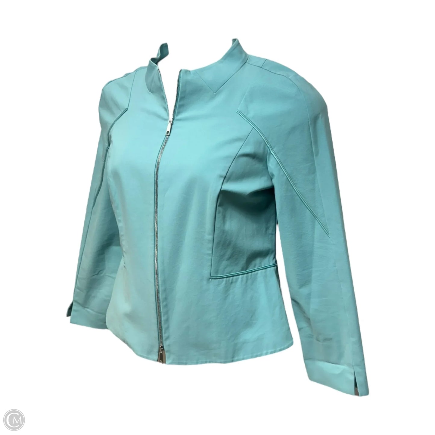 Bleecker Fitted Jacket Designer By Lafayette 148 In Teal, Size: 12