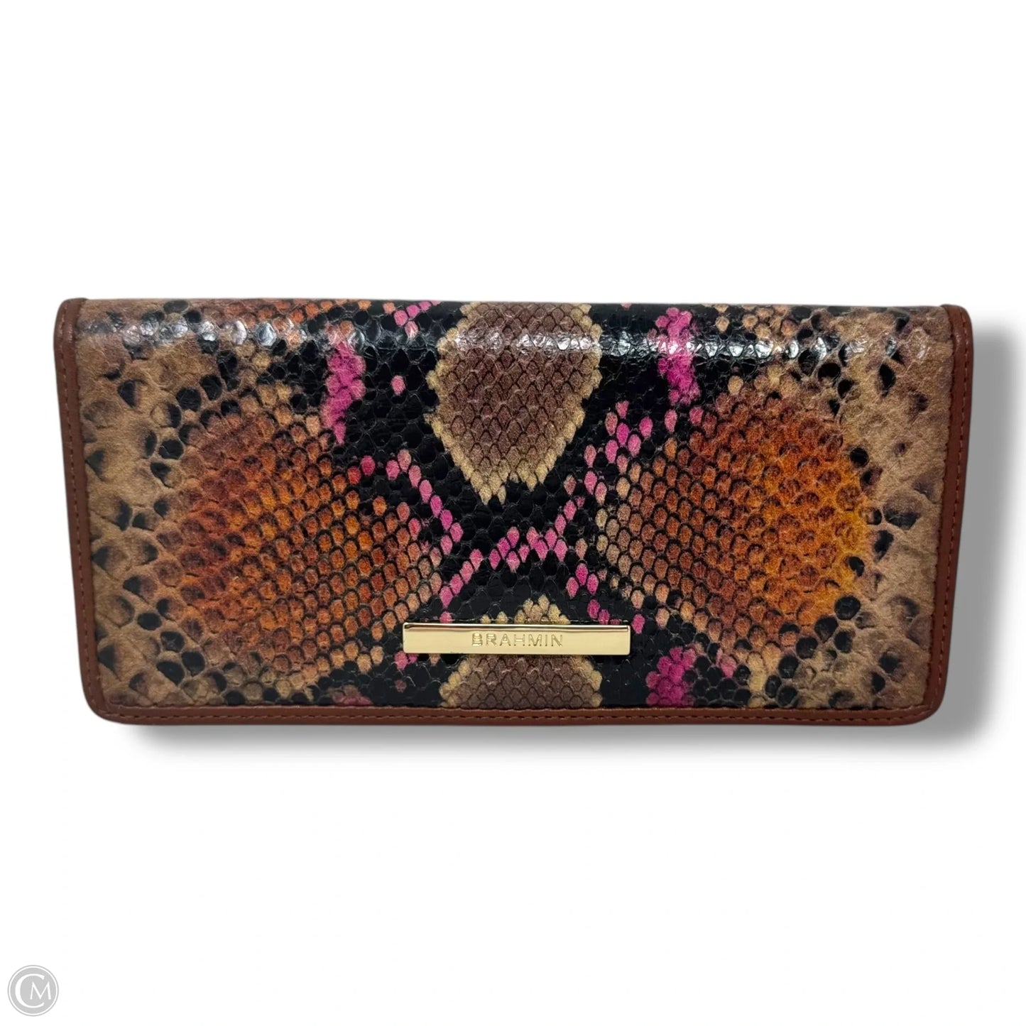 Ady Wallet Designer By Brahmin In Marmalade Tangelo, Size: Large