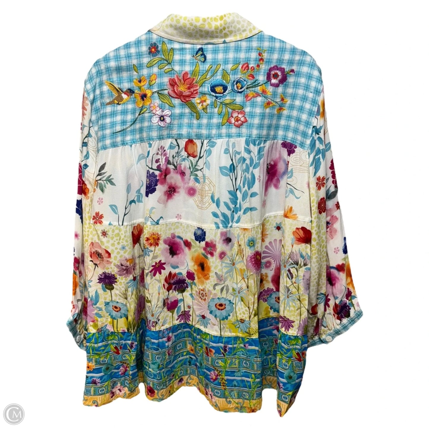 Top Long Sleeve By John Mark In Multi-colored, Size: 2x