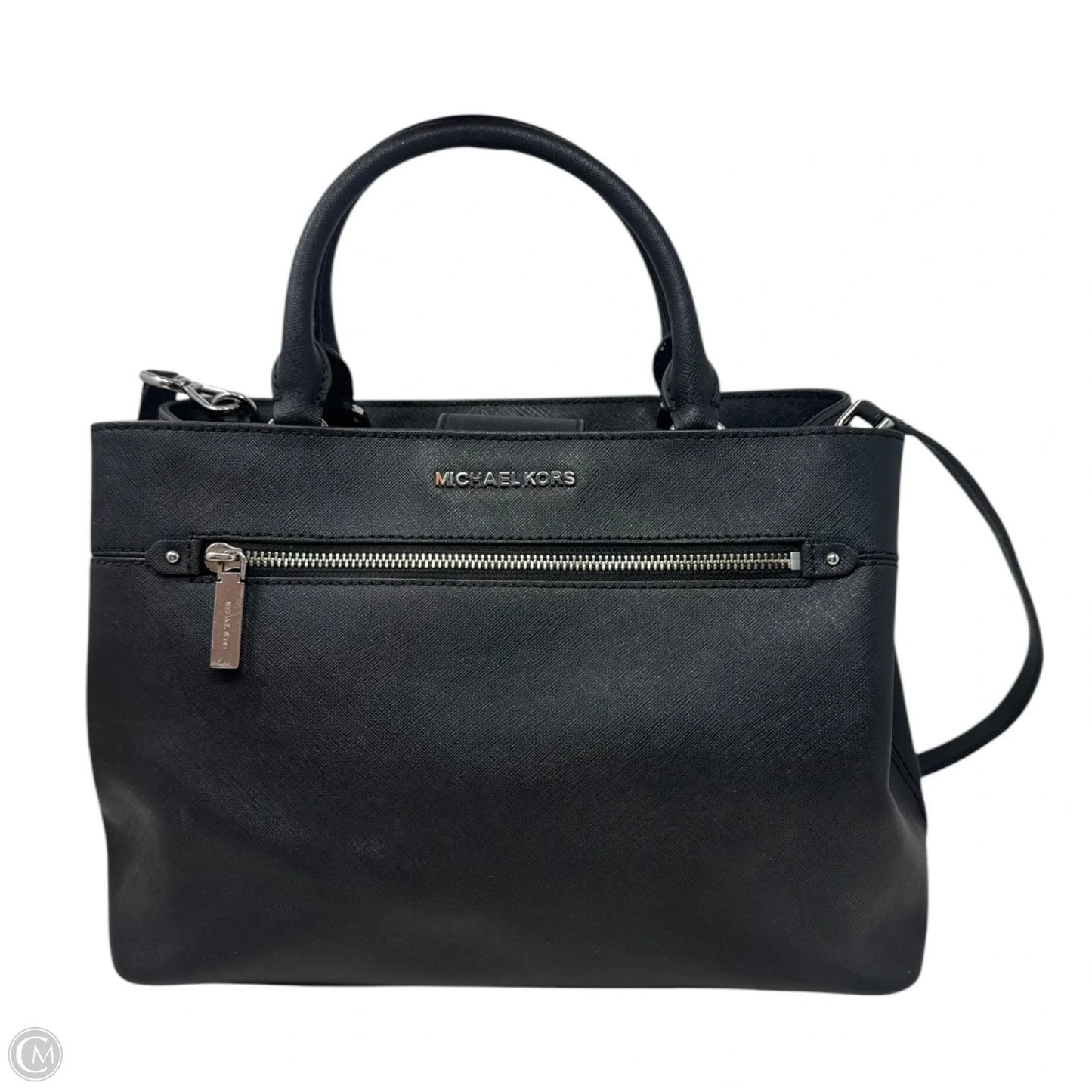 Hailee Saffiano Satchel Handbag Leather By Michael By Michael Kors, Size: Medium