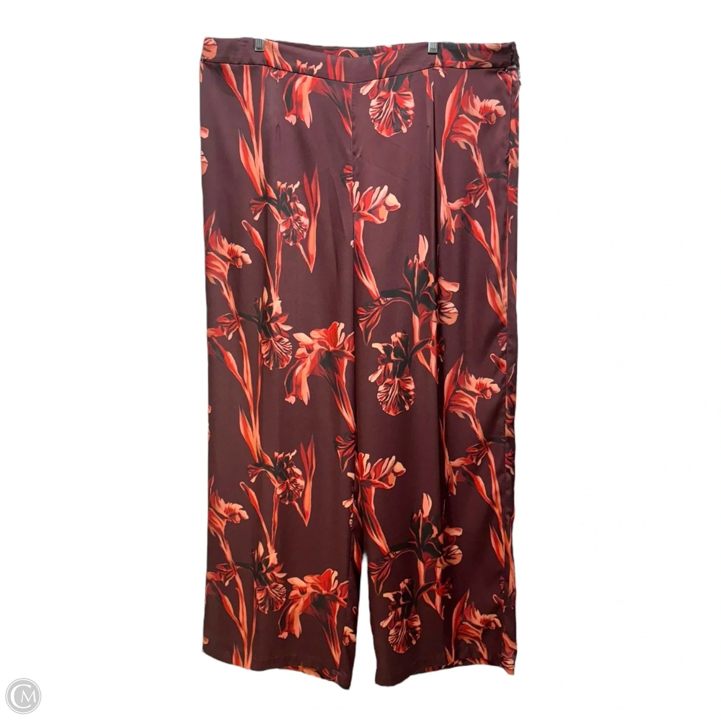 Pants Wide Leg By Misook In Floral Print, Size: Xl
