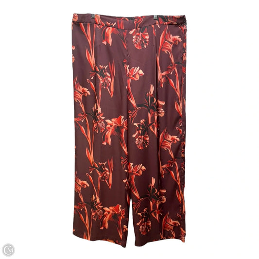 Pants Wide Leg By Misook In Floral Print, Size: Xl