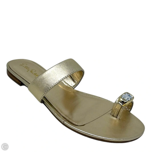 Callie Sandals Designer By Lilly Pulitzer In Gold, Size: 7.5