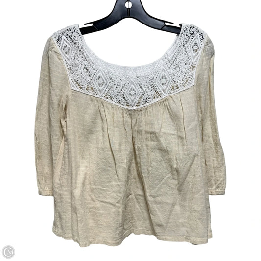 Top 3/4 Sleeve By Maison Scotch In Cream, Size: S