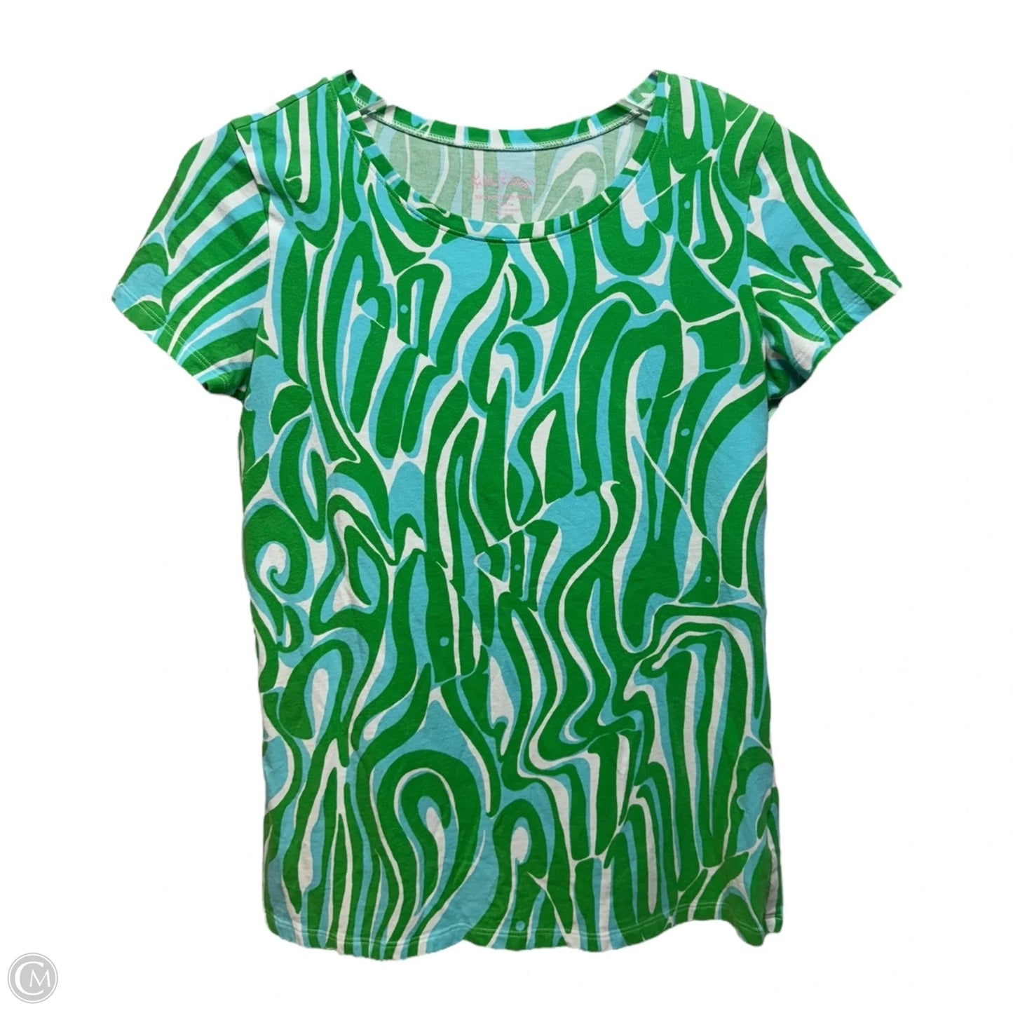 Karrie Crew Neck Top Short Sleeve Designer By Lilly Pulitzer In Finders Keepers, Size: S