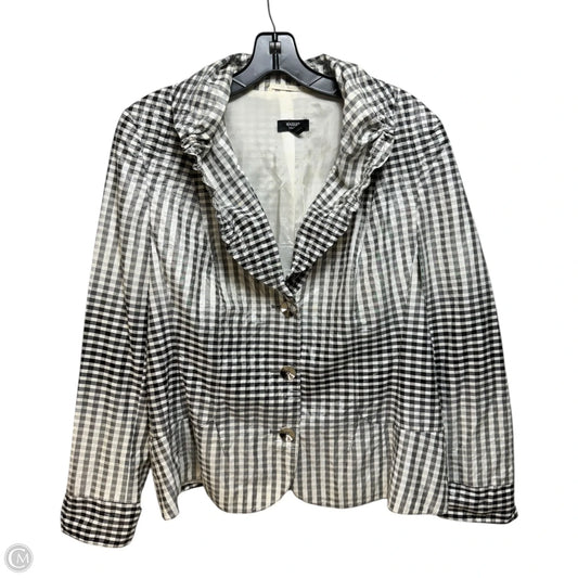 Blazer By Basler In Checkered Pattern, Size: 16