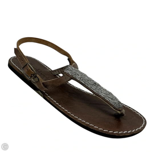 Lucas Chocolate Flat Sandals By Laidback London In Brown, Size: 8