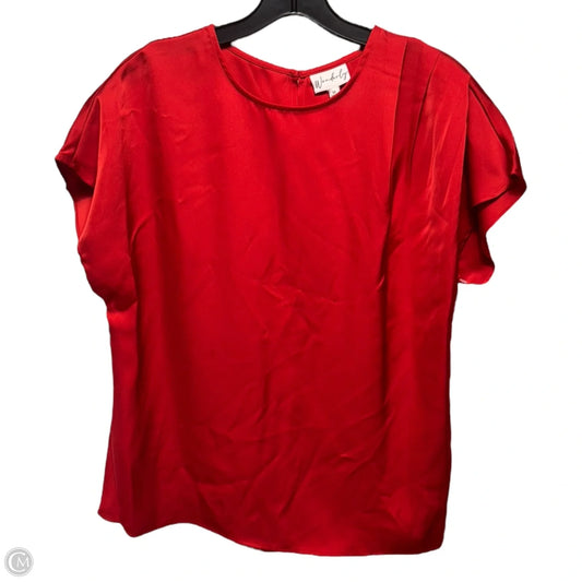 Top Sleeveless By Wonderly In Red, Size: M