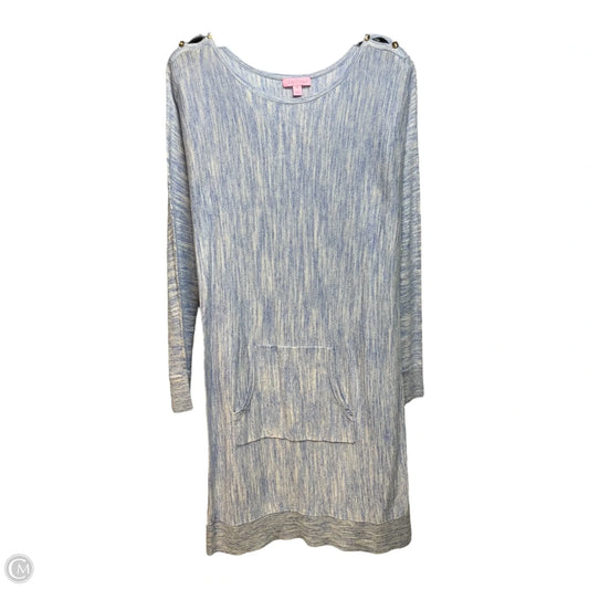 Jupiter Sweater Dress Designer By Lilly Pulitzer In Lapis Blue Space Dye, Size: M
