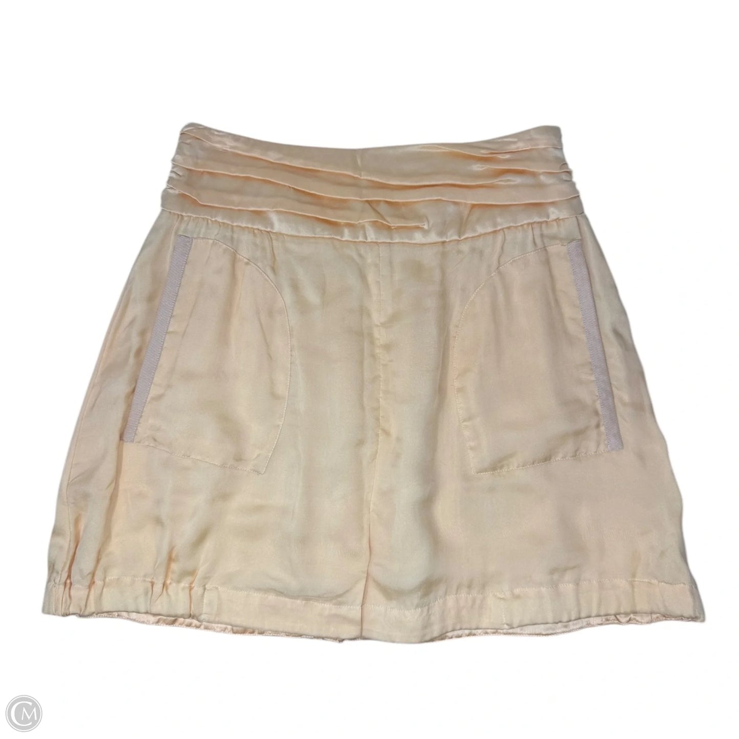 Silk Skirt By Emporio Armani In Peach, Size: 6