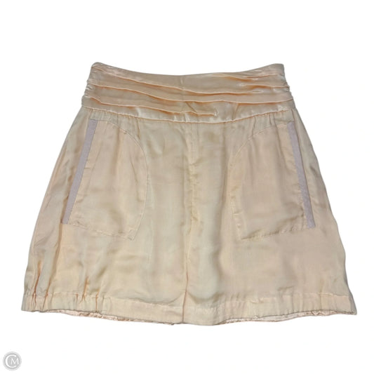 Silk Skirt By Emporio Armani In Peach, Size: 6
