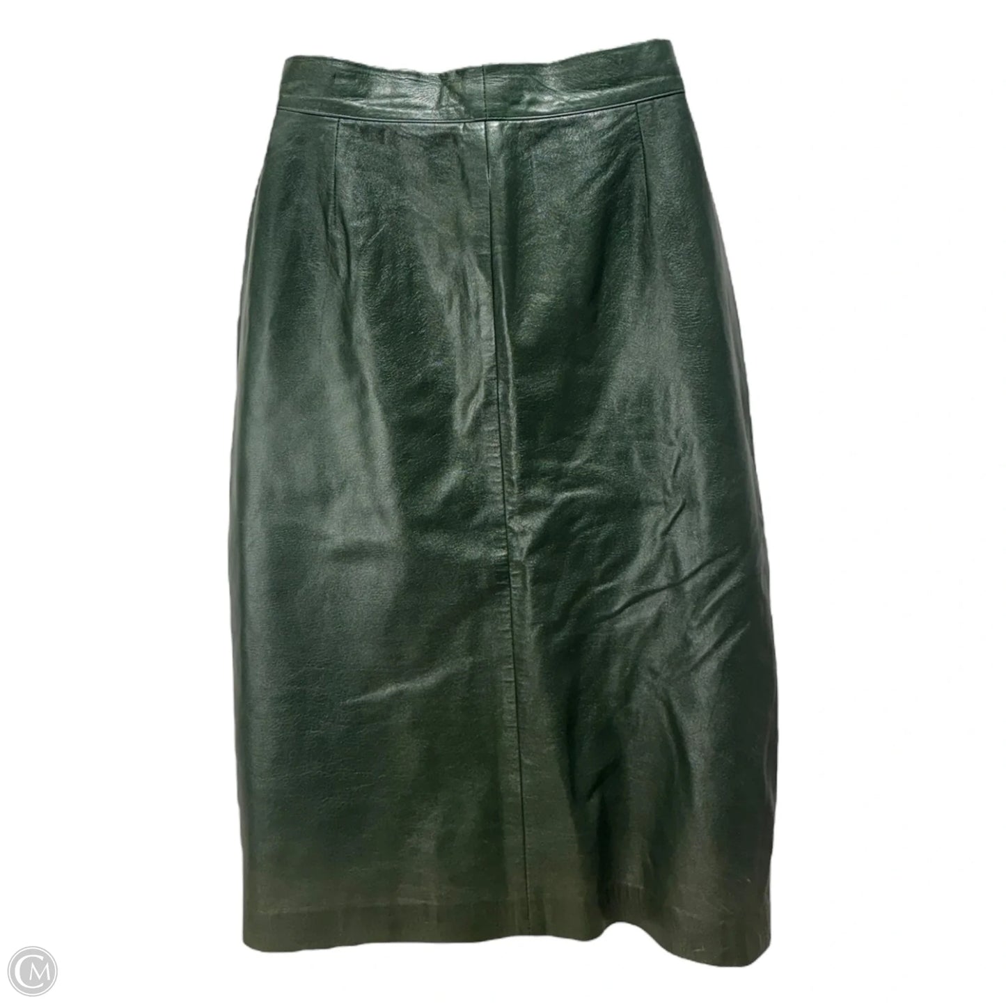 Leather Pencil Skirt By Mario Valentino In Green, Size: 8
