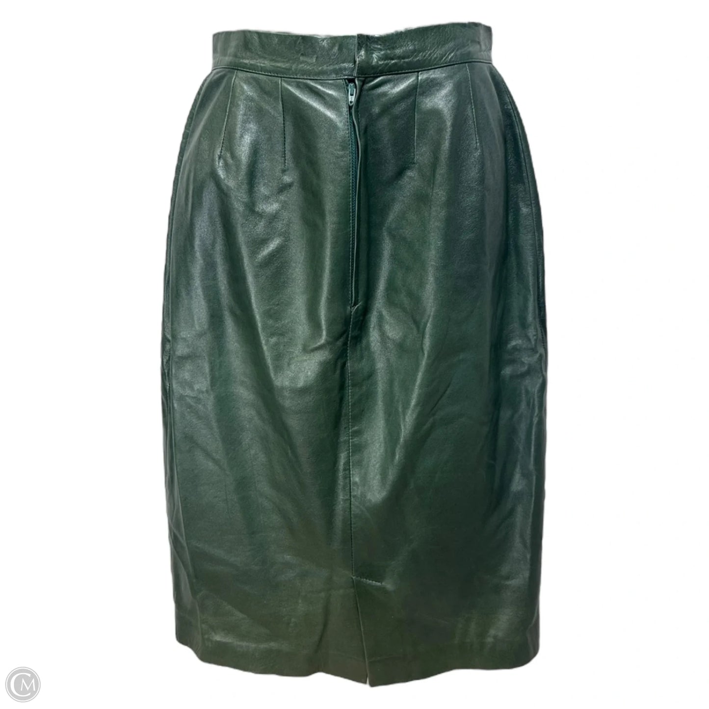 Leather Pencil Skirt By Mario Valentino In Green, Size: 8