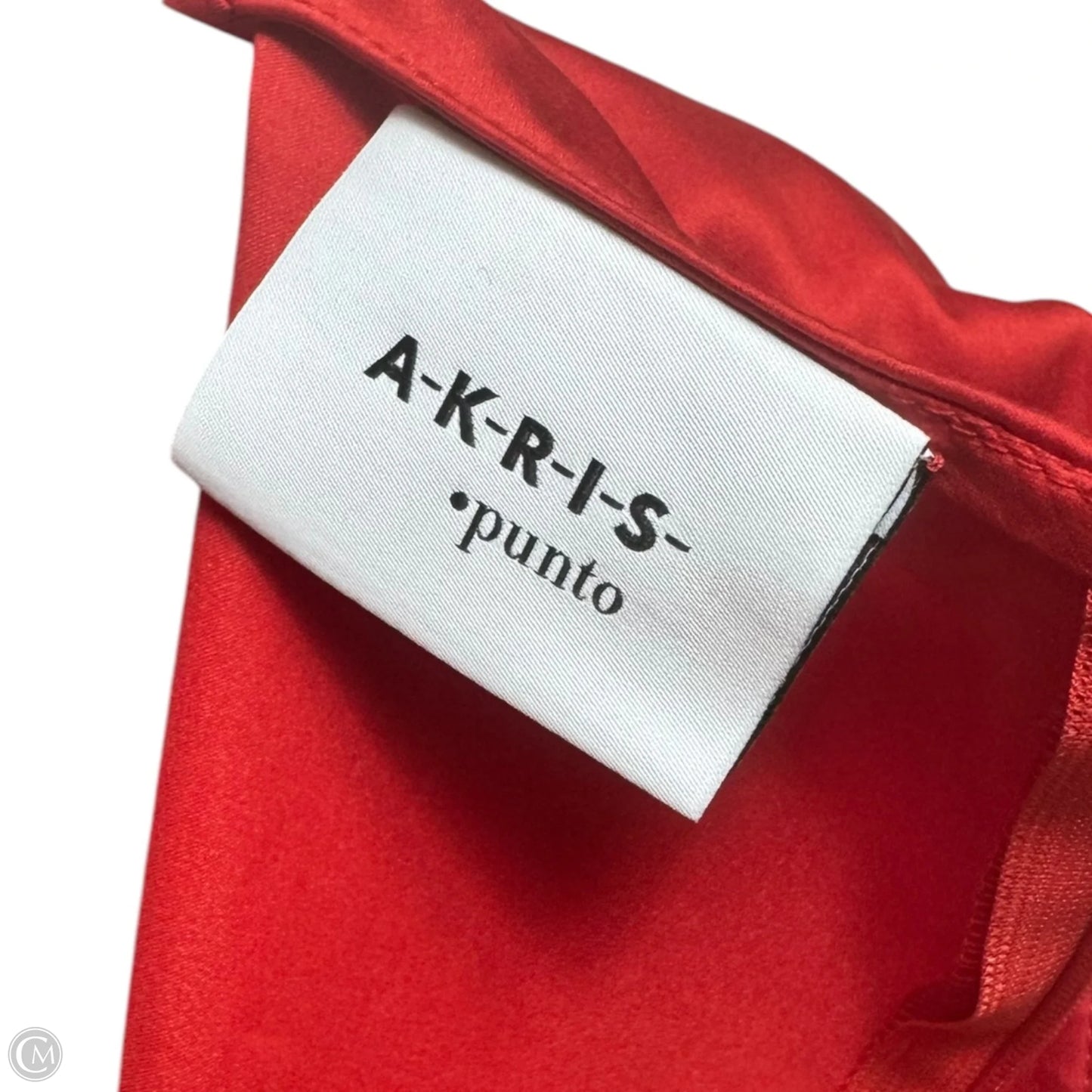 Cotton Side Tie Dress Casual Midi By Akris In Red, Size: 12