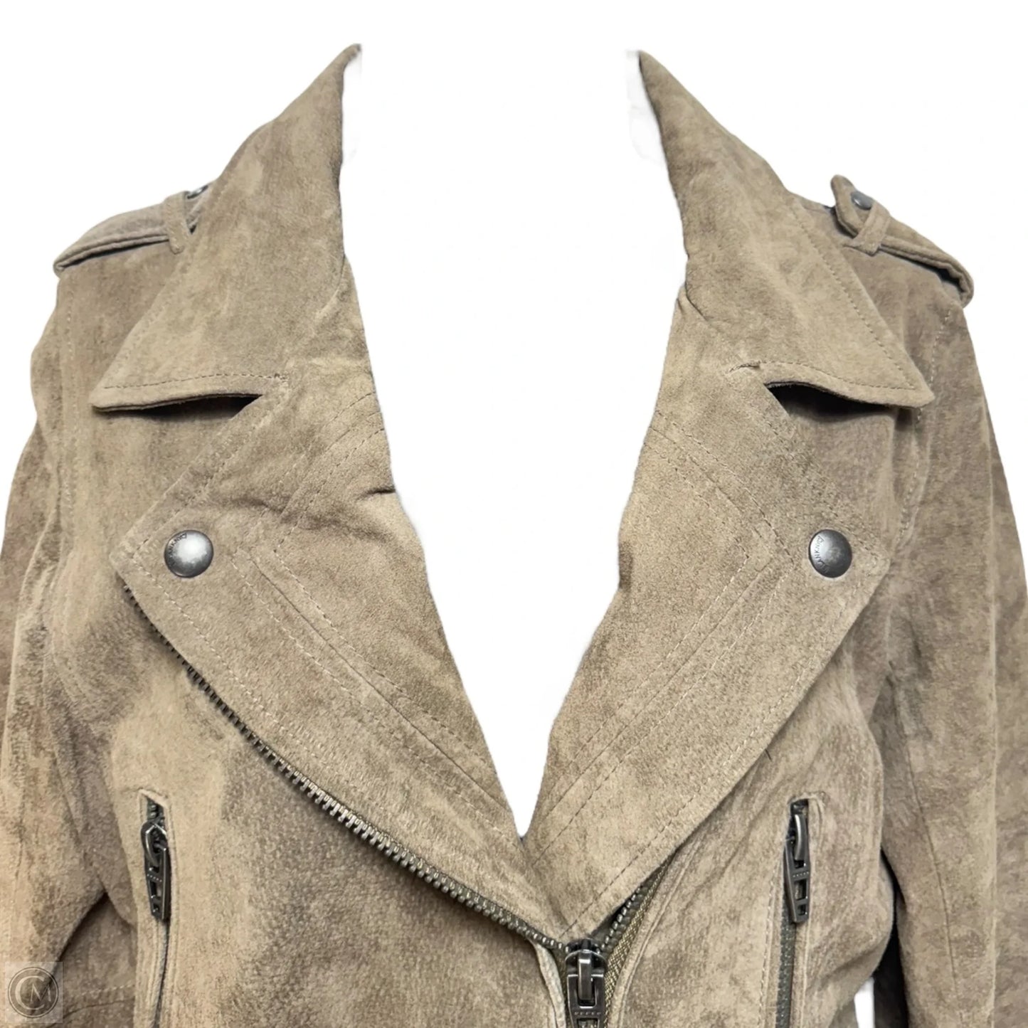 Suede Jacket Moto Leather By Blanknyc In Taupe, Size: S