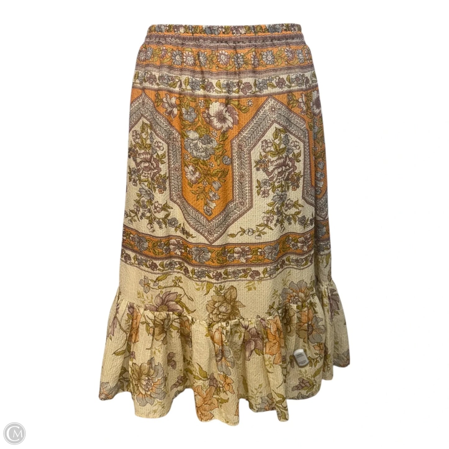 Gianna Flounced Skirt Maxi By Mes Desmoiselles In Floral Print, Size: 8