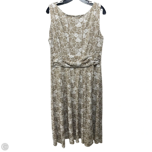Dress Casual Maxi By Perceptions In Beige, Size: Xl