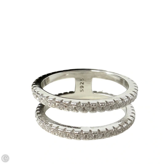 Sterling Silver 925 Silver Cubic Zirconia Double Layer Ring By Unbranded, Size: 7