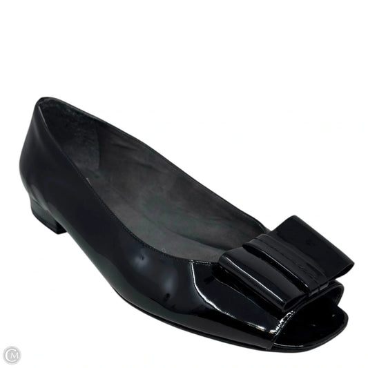 Bowella Patent Flats Designer By Stuart Weitzman In Black, Size: 10