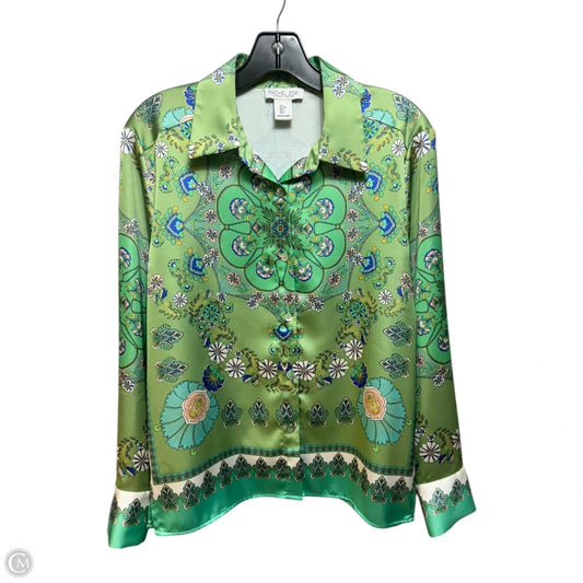 Scarf Top Long Sleeve By Rachel Zoe In Green, Size: S